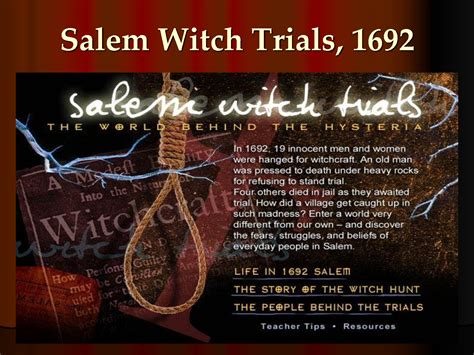 Salem's Witch Trials: Investigating the Causes of the 1692 Witchcraft Walk